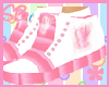 pink sneakers