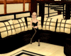 Natural and black sofa