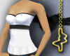 [M] White Bow Ruffle Top