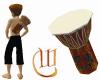 Djembe Drum - gecko (back)