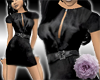 -Blk Satin Dress