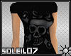 [S Basic Black Skull T