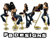 PB 5 Pose Gold Stool