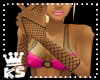 {K} Black FishNet Gloves