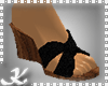 *Kk* Black Slippers