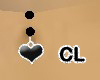 Heart Belly Piercing/Blk