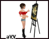 Easel&painting Blk 2P
