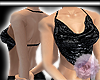 -Black Cowl Top