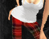 [A] Red Plaid PJ Pants