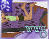 WWG purple leopard couch