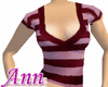 Low V-neck BERRY