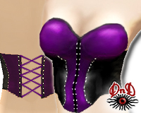 Leather Bustier Purple