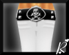 *R* Skully Belted White