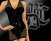 Black sequin mini dress