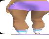 Purple shorts with socks