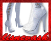 (L) White ThighHigh Boot