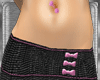 Black/Pink Denim Skirt