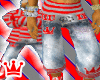[LF] Red+Grey KingStripz