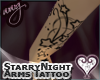 Anyskin Starry Night arm tattoos for females in solid black ink