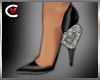 *SC-Heartz Blk&Sil Shoe