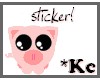 *Kc* Cute pig sticker