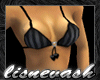 (L) Hearts Bikini Black