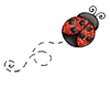 sticker ladybug glitter