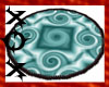 Green Swirl Retro Rug