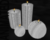 Click on this image for Floor Candles White
