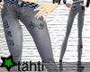Patched Gray Skinny Jean