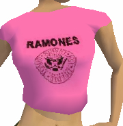 Ramones in pink shirt
