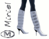White Laced Buckle Boots