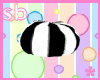 black and white bean bag