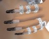 Black/gld/Nail art