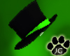 black/toxic green tophat
