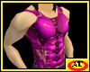 Pink plastic skin tight muscle muscular tank top male