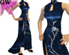 Silk Chinese Gown Blue