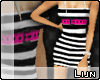 !L Striped Dress