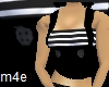 Black stripe overal top