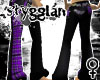 STGN Purple Plaid Flares