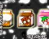 Line of milk drinks
