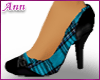 ANN Plaid Pumps TEAL