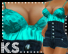 {K} HighWaist dark/aqua