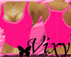 *V* Pink Ribbed Tank