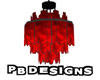 PB Red Goth Chandelier