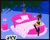 PinkRound 8Poses BedSet