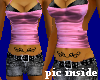 ! Kit  Pink Black jeans