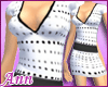 ANN Deep V Dress WHT