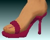 Burgundy Spike Heel Mule