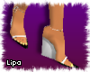 [LiP] White Heel Wedges